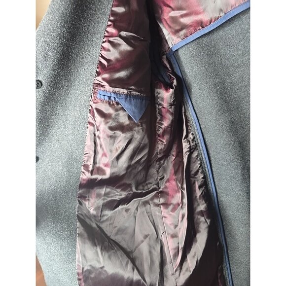 Michael Kors Men’s Overcoat Slim Fit Size XL Gray Stretch Wool Blend Coat t11 - Picture 5 of 10